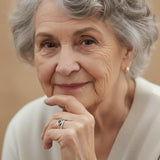 Modrý vintage prsten