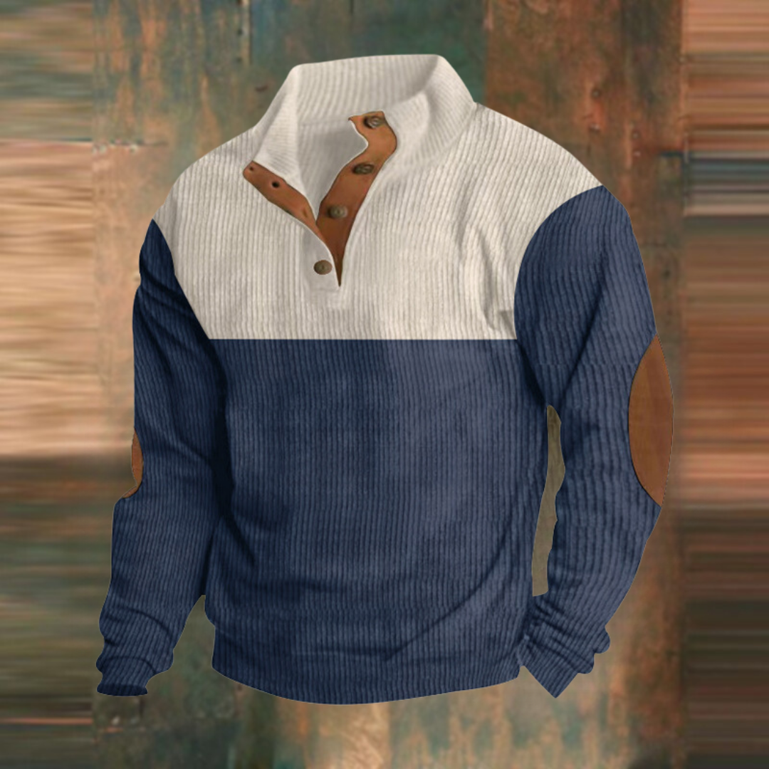 Svetr s vysokým límcem a dlouhými rukávy