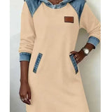 Lara – Džínové šaty s kapucí