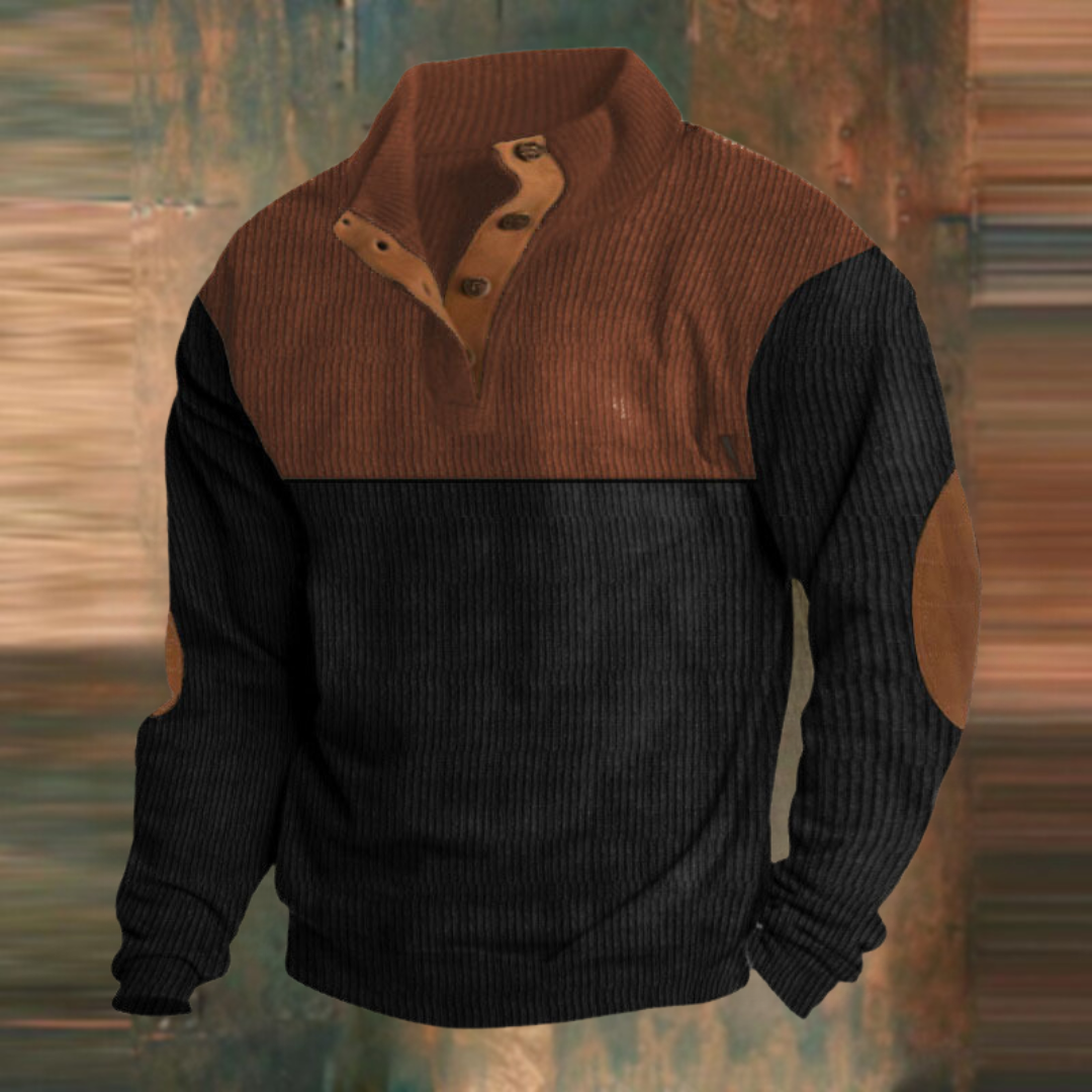 Svetr s vysokým límcem a dlouhými rukávy