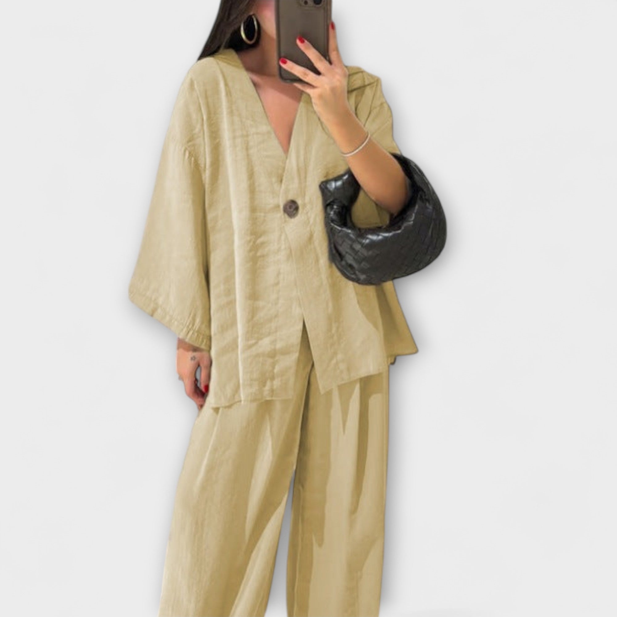 Jacqueline - Dvouvrstvý top a kalhoty