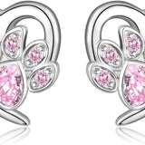 Náušnice s otisky tlapek a srdcem – šperky pro milovníky zvířat