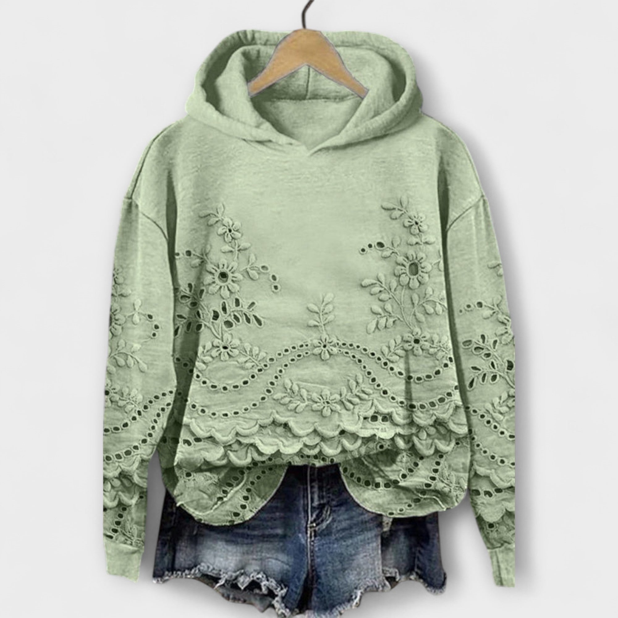 Cadence - Krajková mikina s kapucí Prato