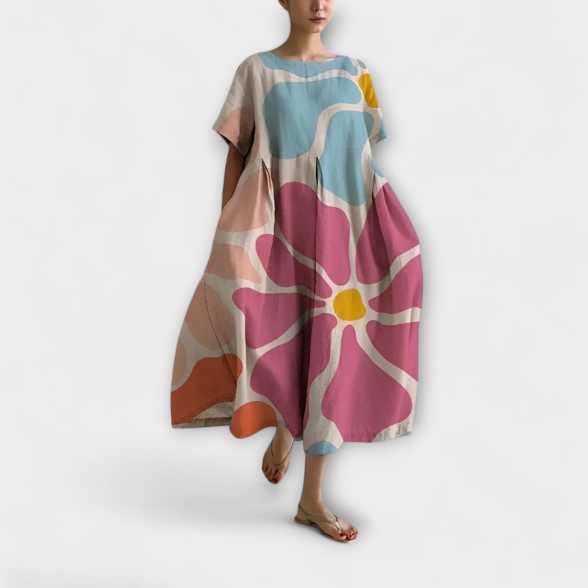 VALENTINA - Stylové letní květinové šaty