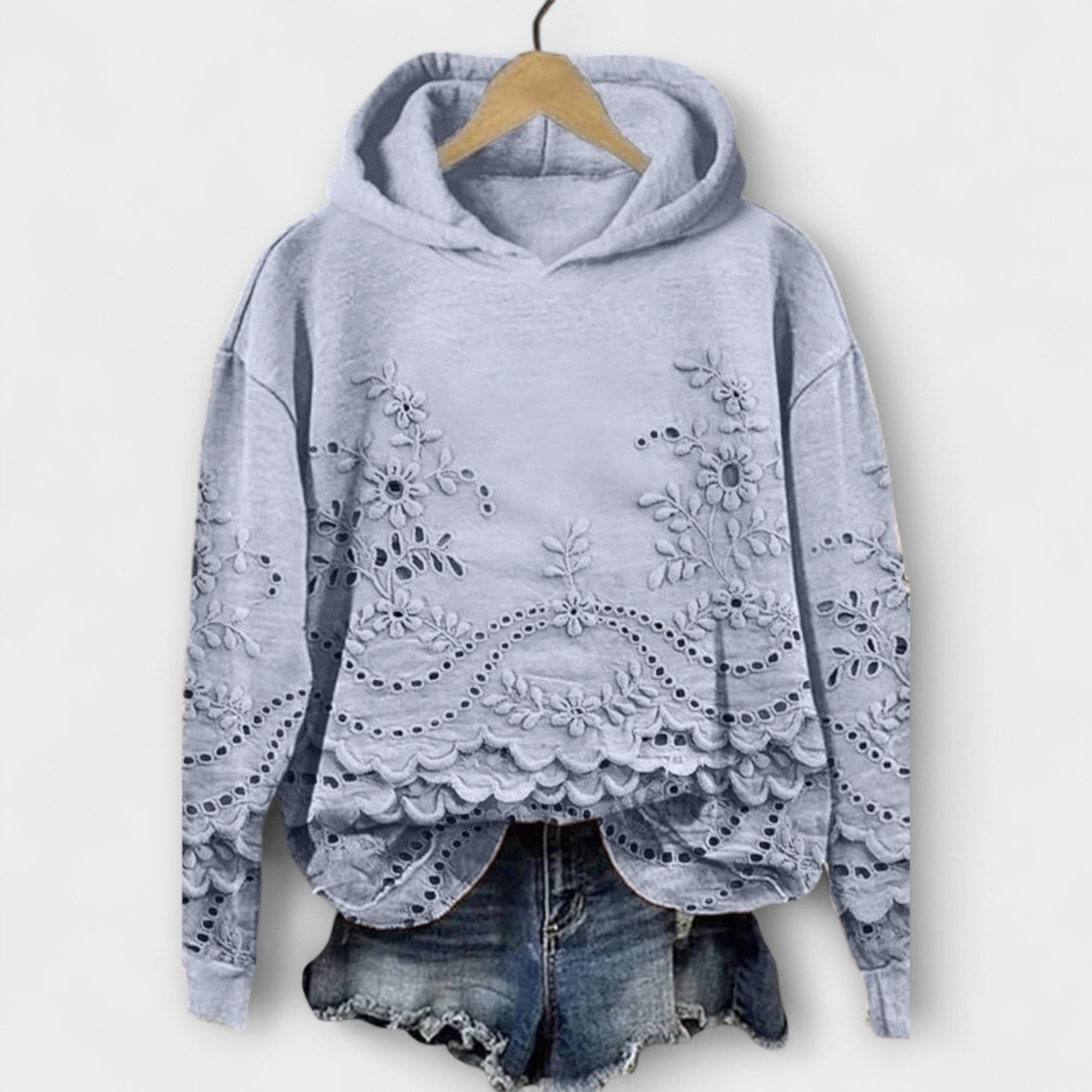 Cadence - Krajková mikina s kapucí Prato