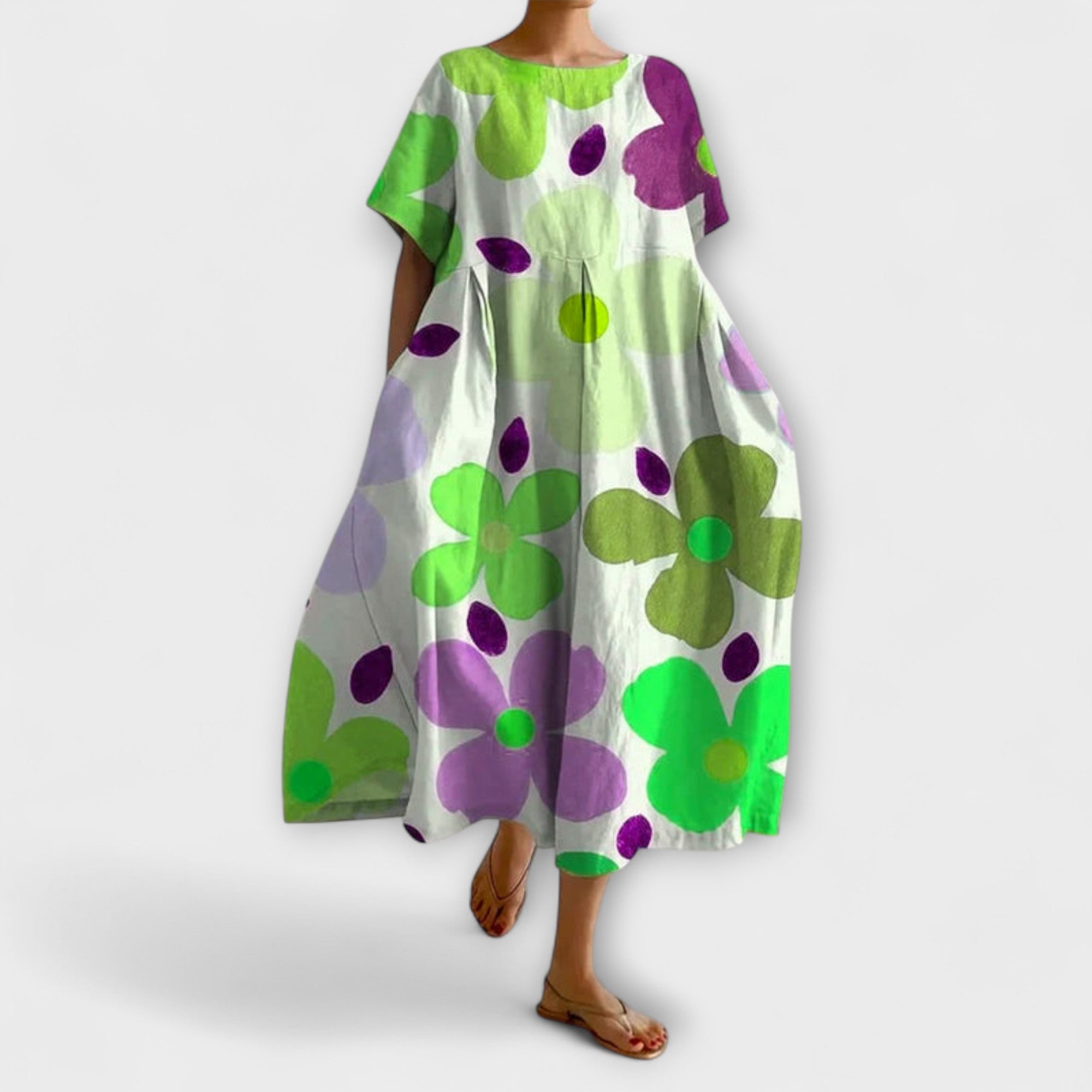 VALENTINA - Stylové letní květinové šaty