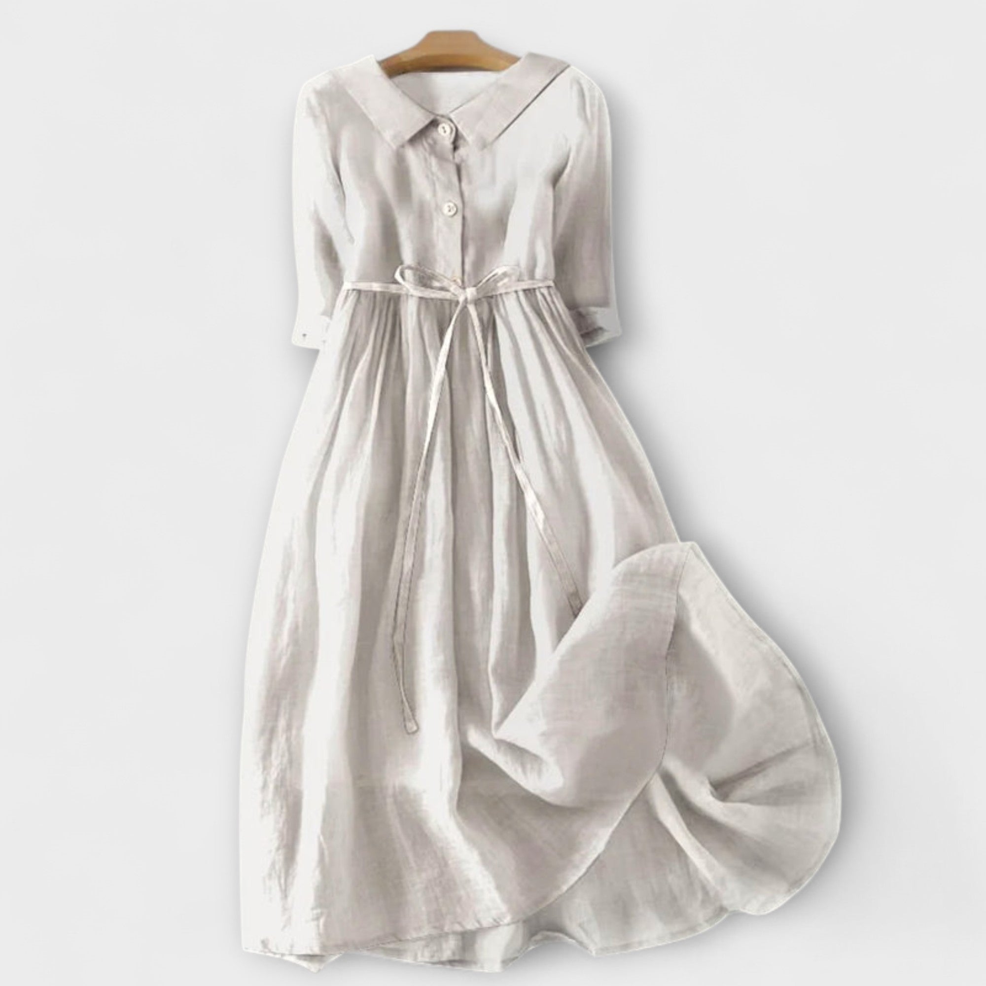 Lux - Elegantní šaty s krajkovým pasem a krátkými rukávy